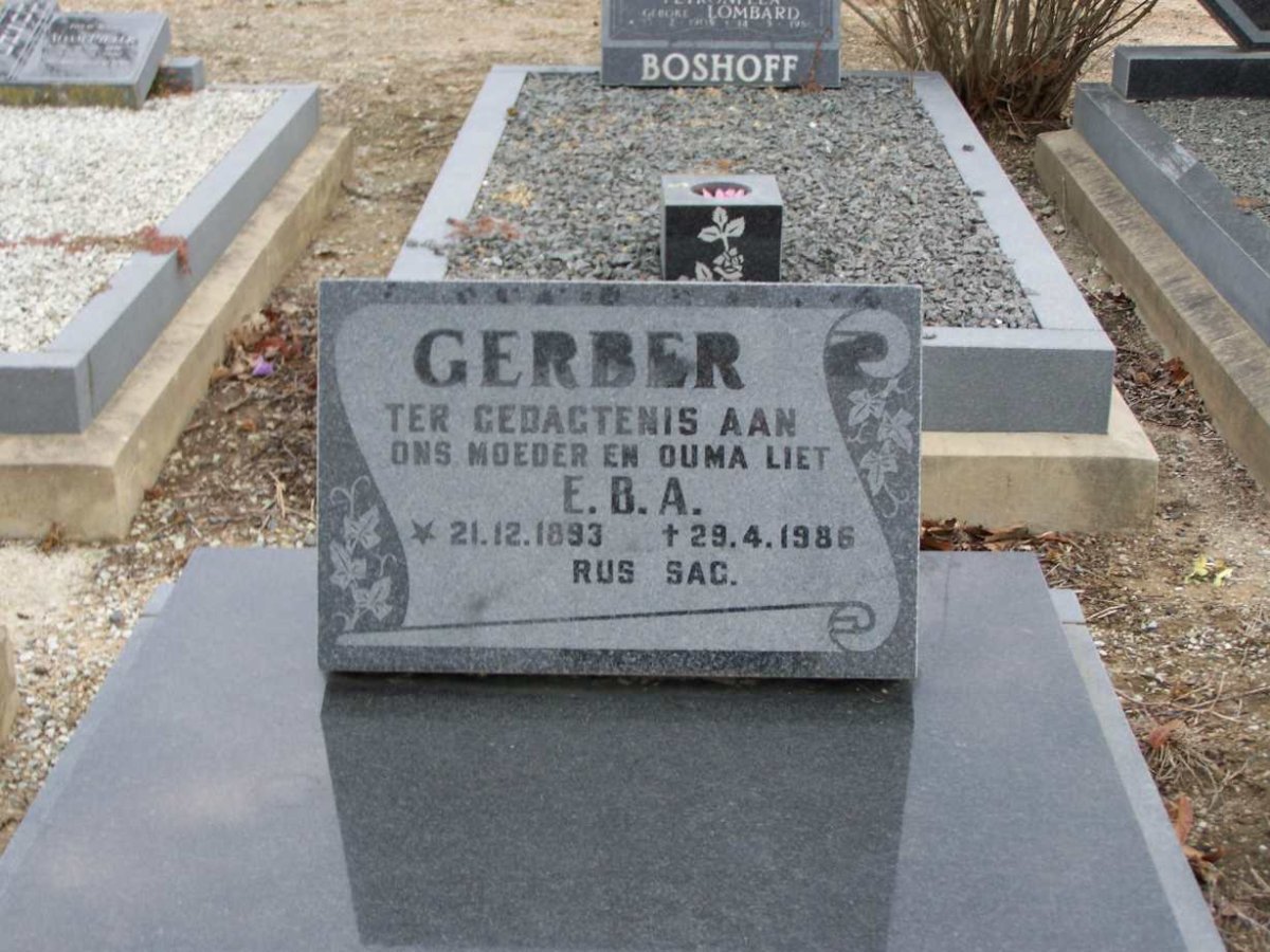 GERBER E.B.A. 1893-1986