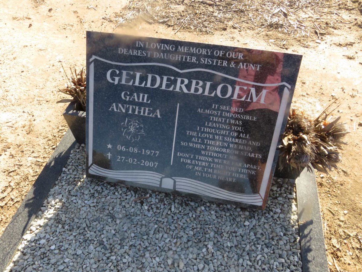 GELDERBLOEM Gail Anthea 1977-2007