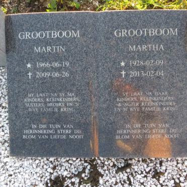 GROOTBOOM Martha 1928-2013 :: GROOTBOOM Martin 1966-2009