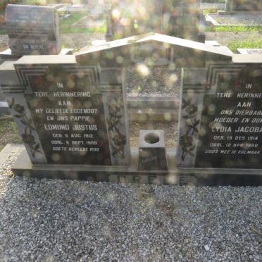 GREBE Edmund Justus 1912-1969 &amp; Lydia Jacoba 1914-1990