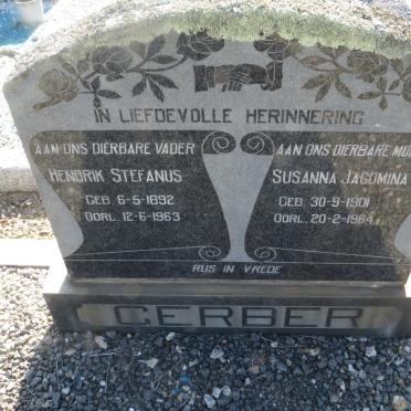 GERBER Hendrik Stefanus 1892-1963 & Susanna Jacomina E. 1901-1964