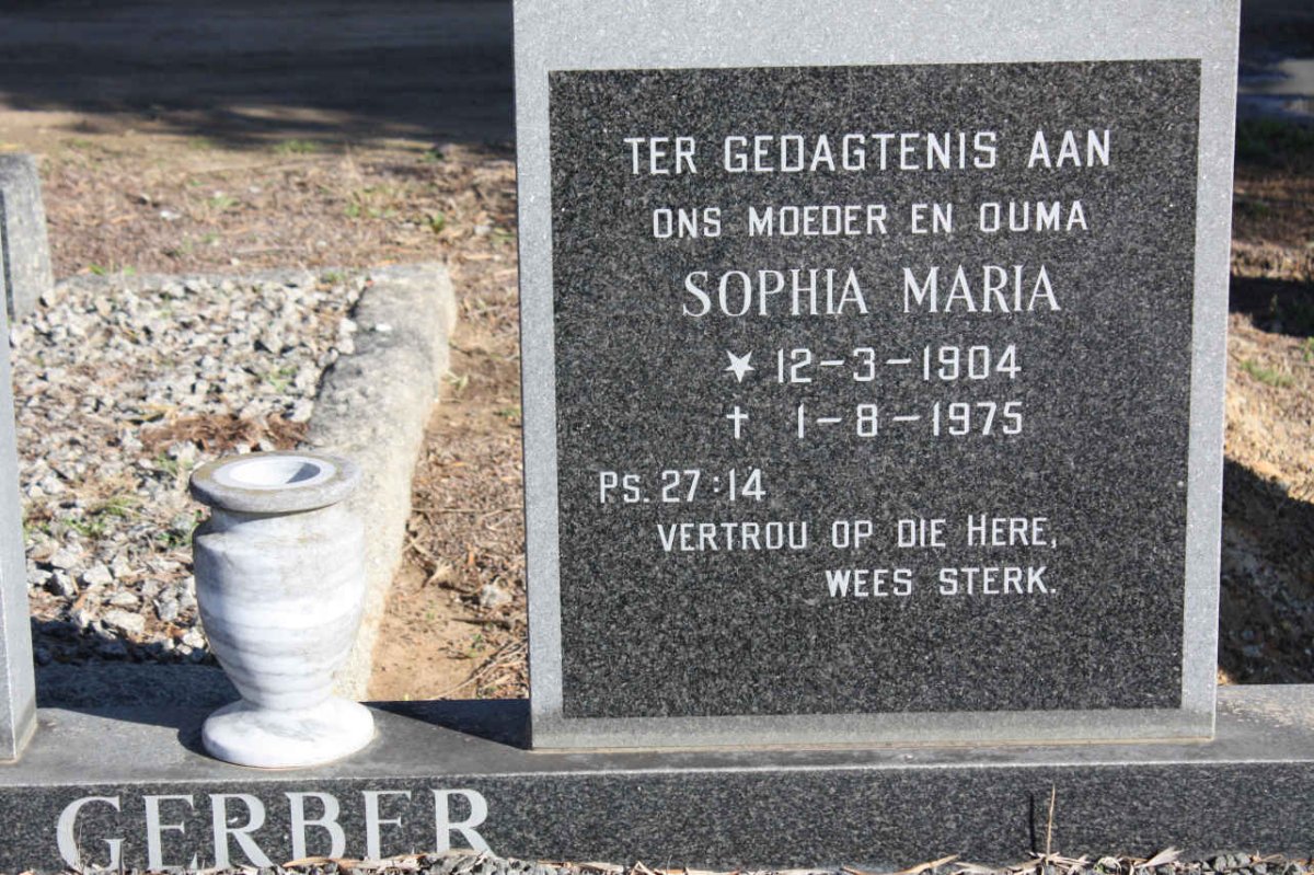 GERBER Sophia Maria 1904-1975