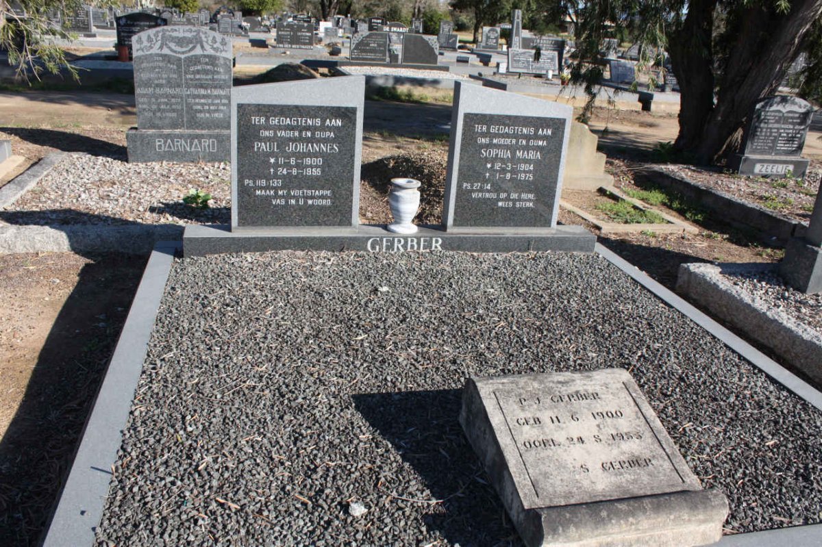 GERBER Paul Johannes 1900-1955 &amp; Sophia Maria 1904-1975