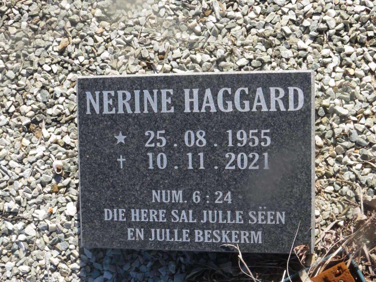 HAGGARD Nerine 1955-2021