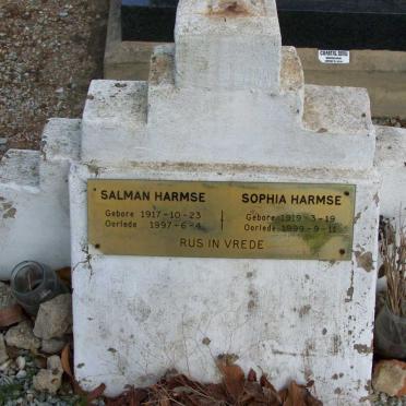 HARMSE Salman 1917-1997 &amp; Sophia 1919-1999