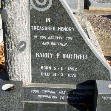 HARTWELL Barry P. 1952-1972