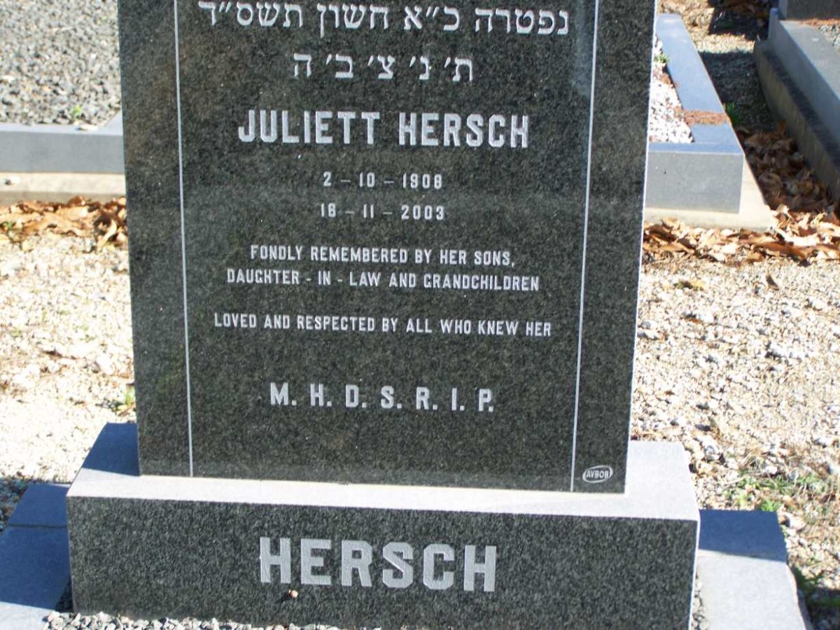 HERSCH Juliett 1908-2003