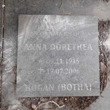 HOGAN Anna Dorethea nee BOTHA 1915-2006