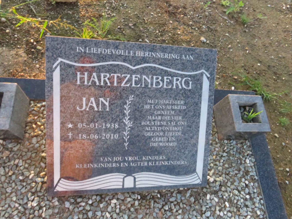HARTZENBERG Jan 1938-2010