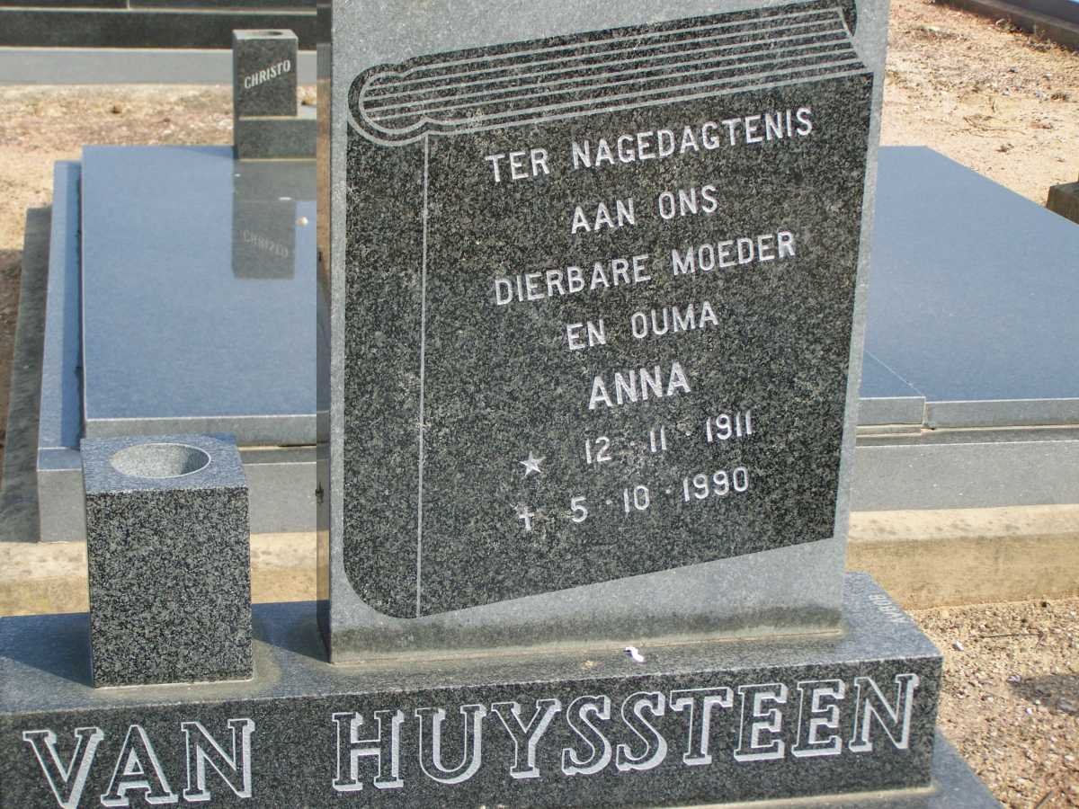 HUYSSTEEN Anna, van 1911-1990