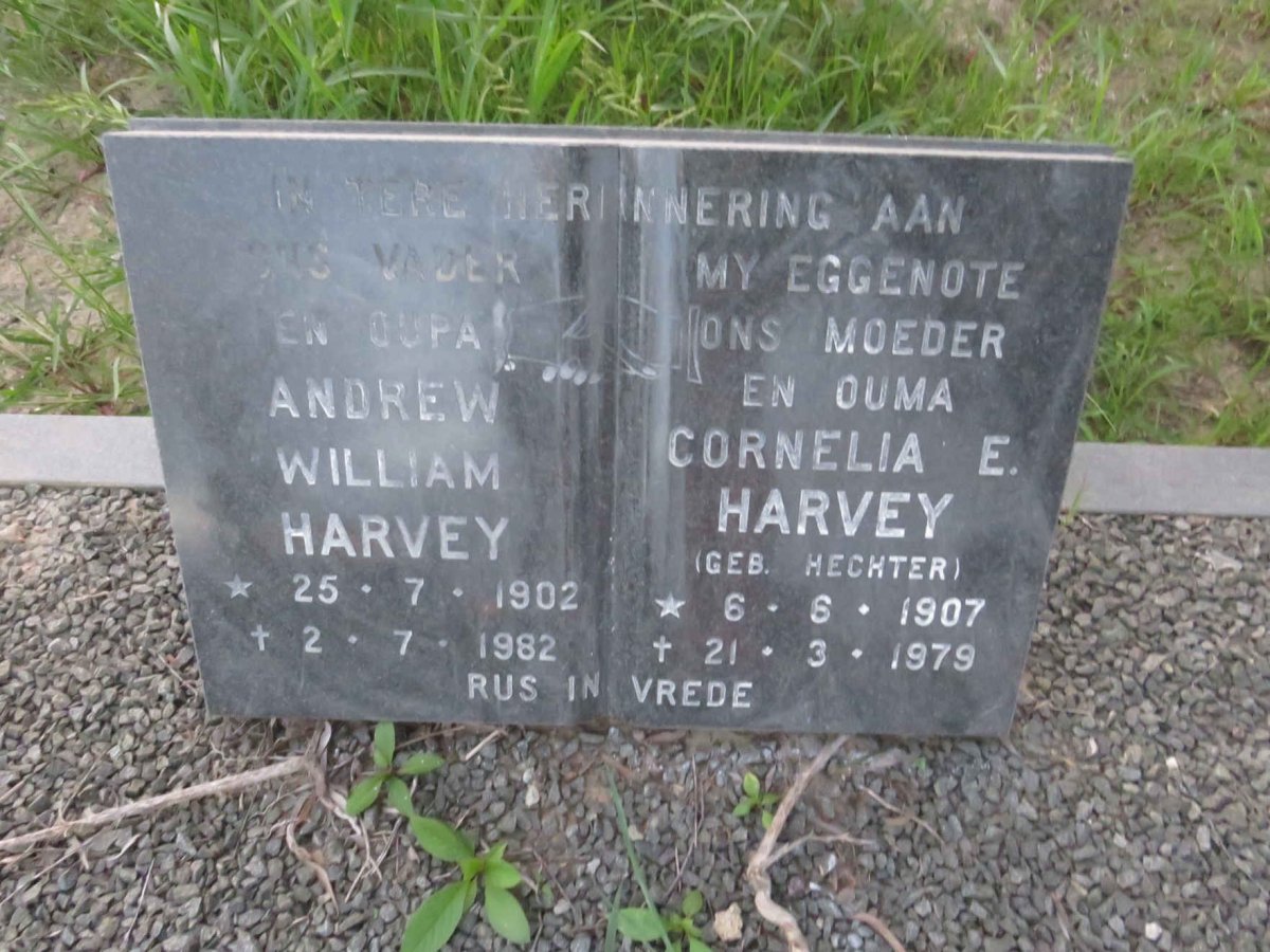 HARVEY Andrew William 1902-1982 & Cornelia E. HECHTER 1907-1979