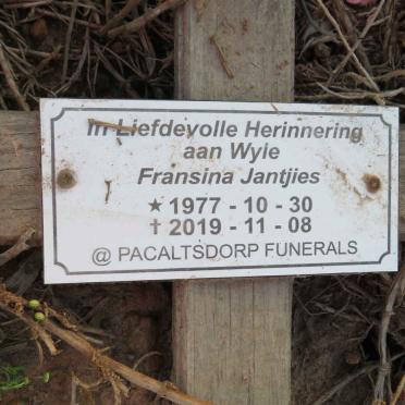 JANTJIES Fransina 1977-2019