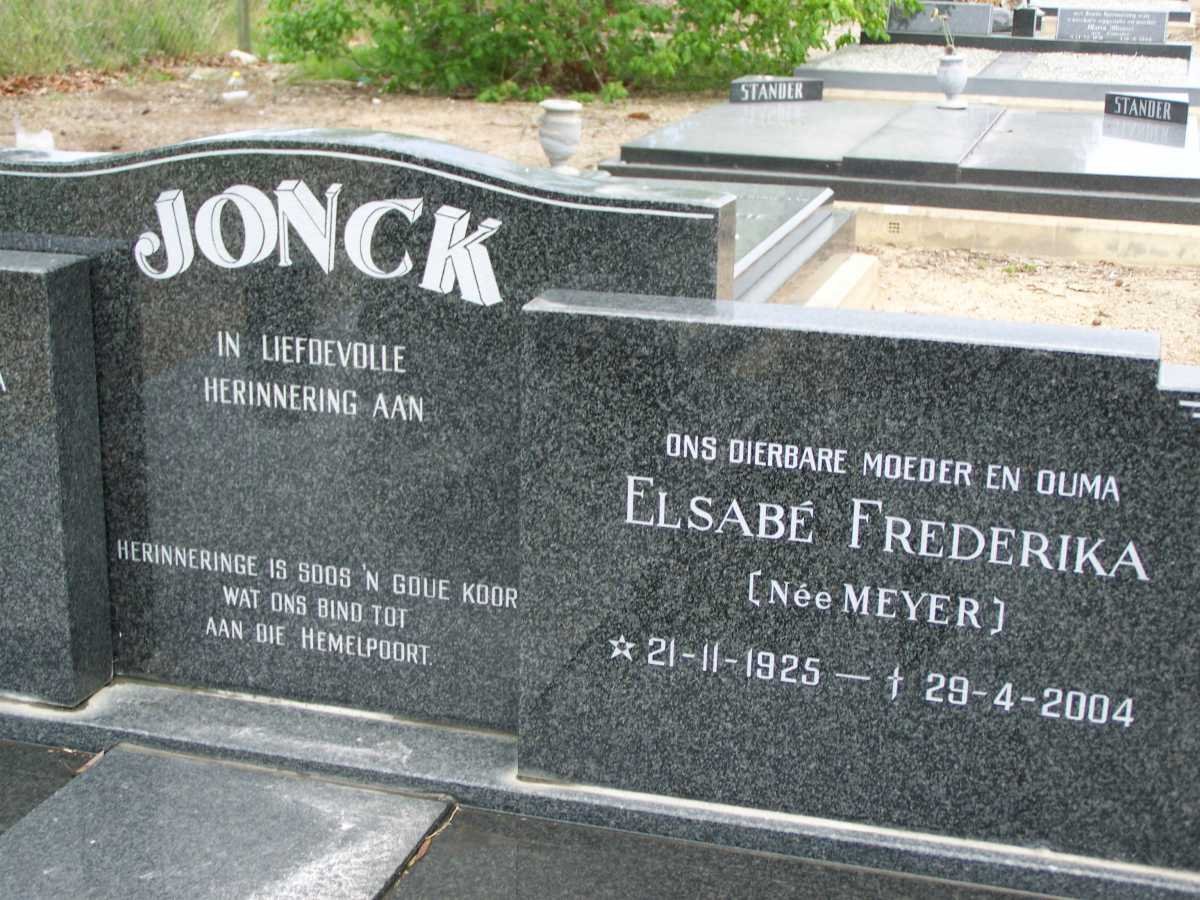 JONCK Roelof Petrus 1920-1994 &amp; Elsabe Frederika MEYER 1925-2004