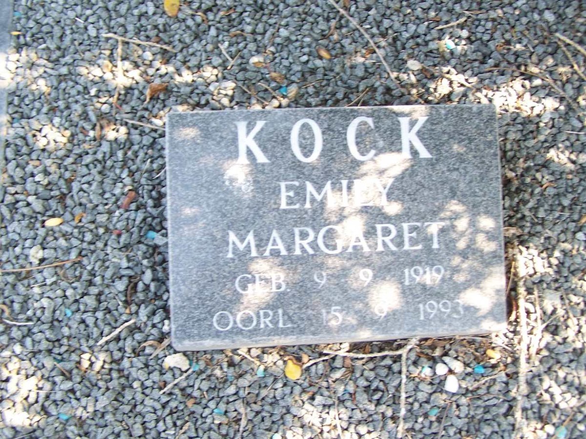 KOCK Emily  Margaret 1919-1993