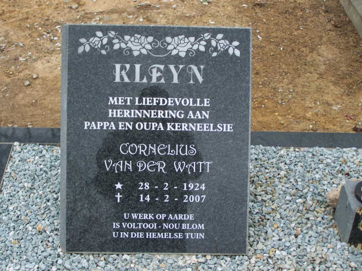 KLEYN Cornelius van der Watt 1924-2007