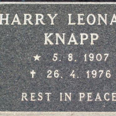 KNAPP Harry Leonard 1907-1976