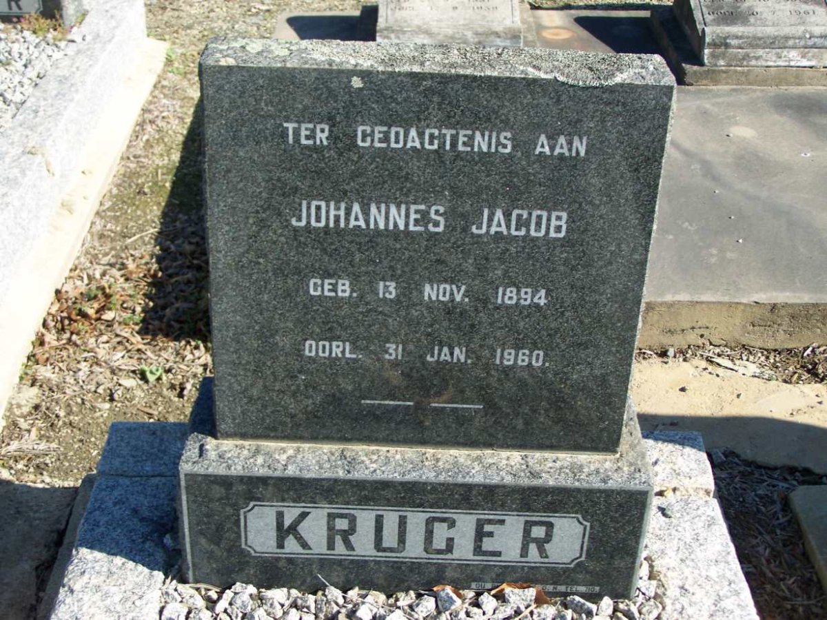 KRUGER Johannes Jacob 1894-1960