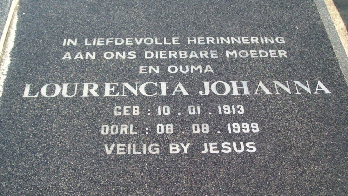 KOEN Lourencia Johanna 1913-1999