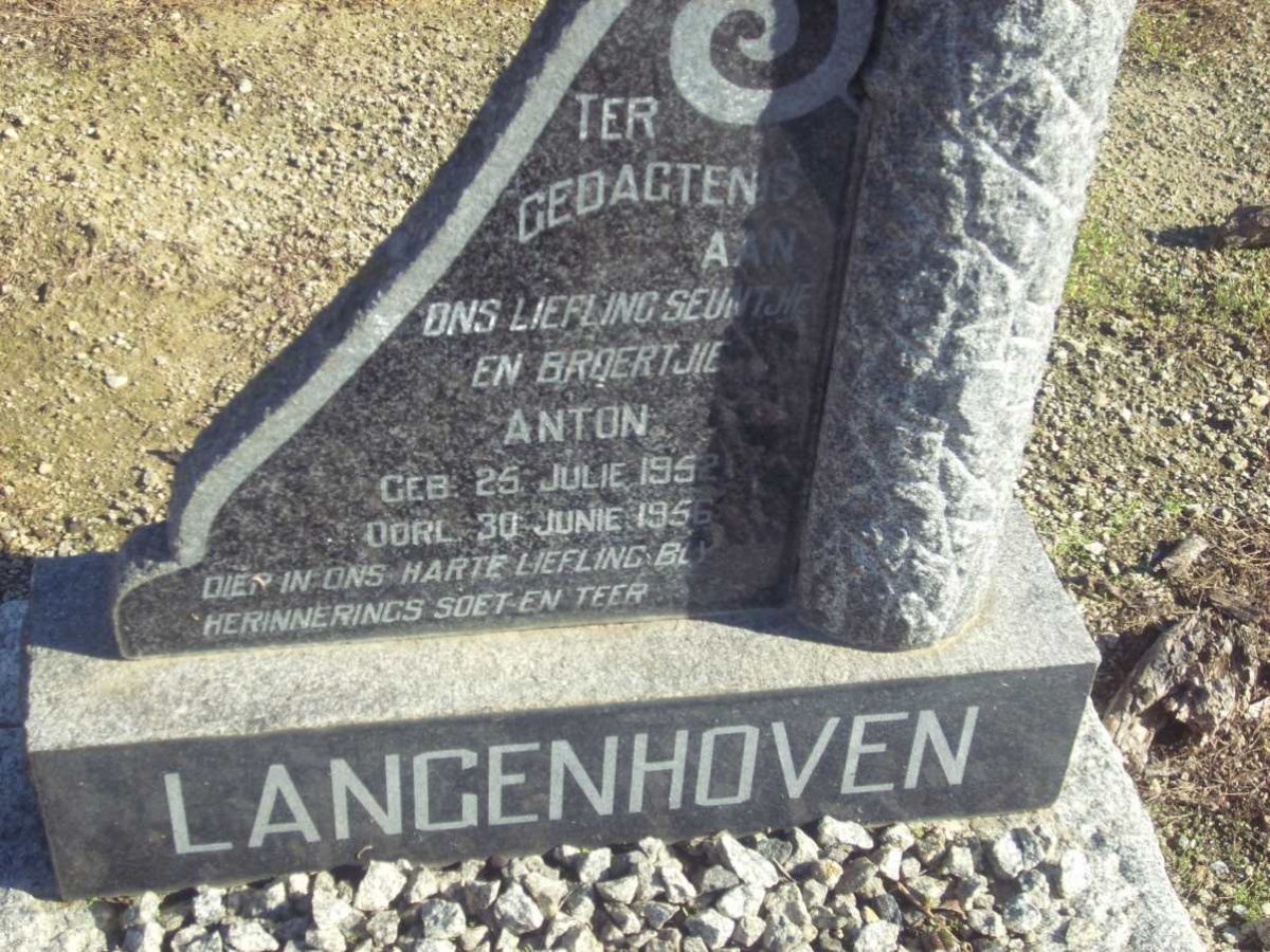 LANGENHOVEN Anton 1952-1956
