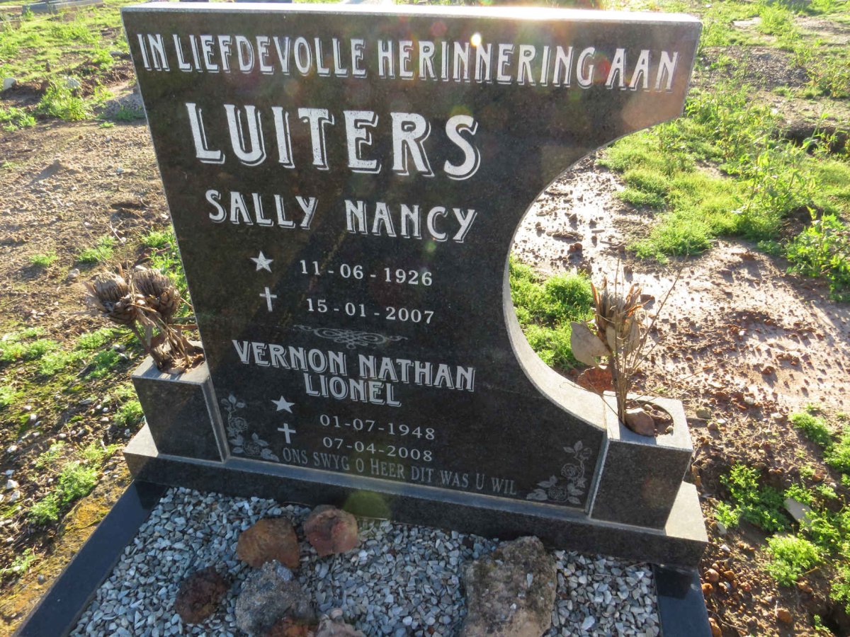 LUITERS Sally Nancy 1926-2007 :: LUITERS Vernon Nathan Lionel 1948-2008