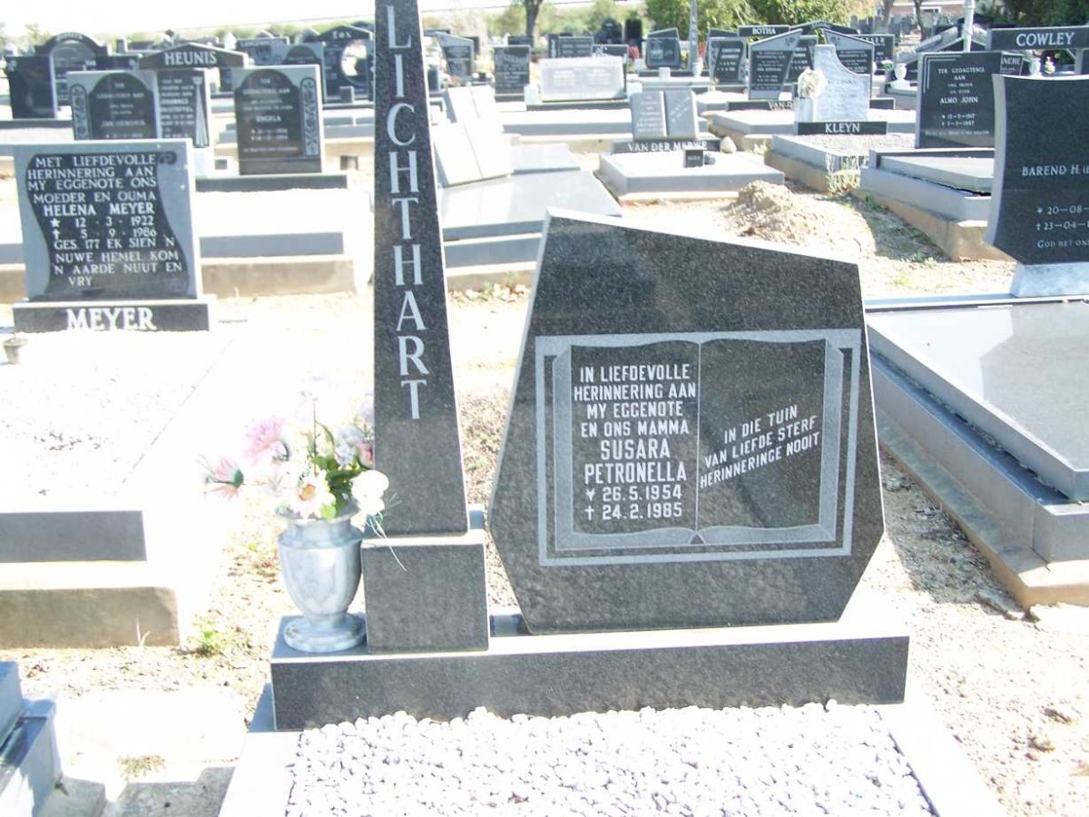 LICHTHART Susara Petronella 1954-1985