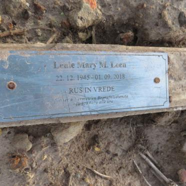 LEEN Leni Mary M. 1945-2018