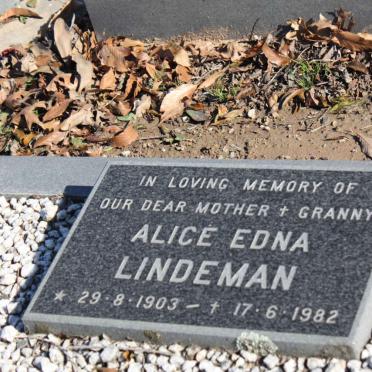 LINDEMAN Alice Edna 1903-1982
