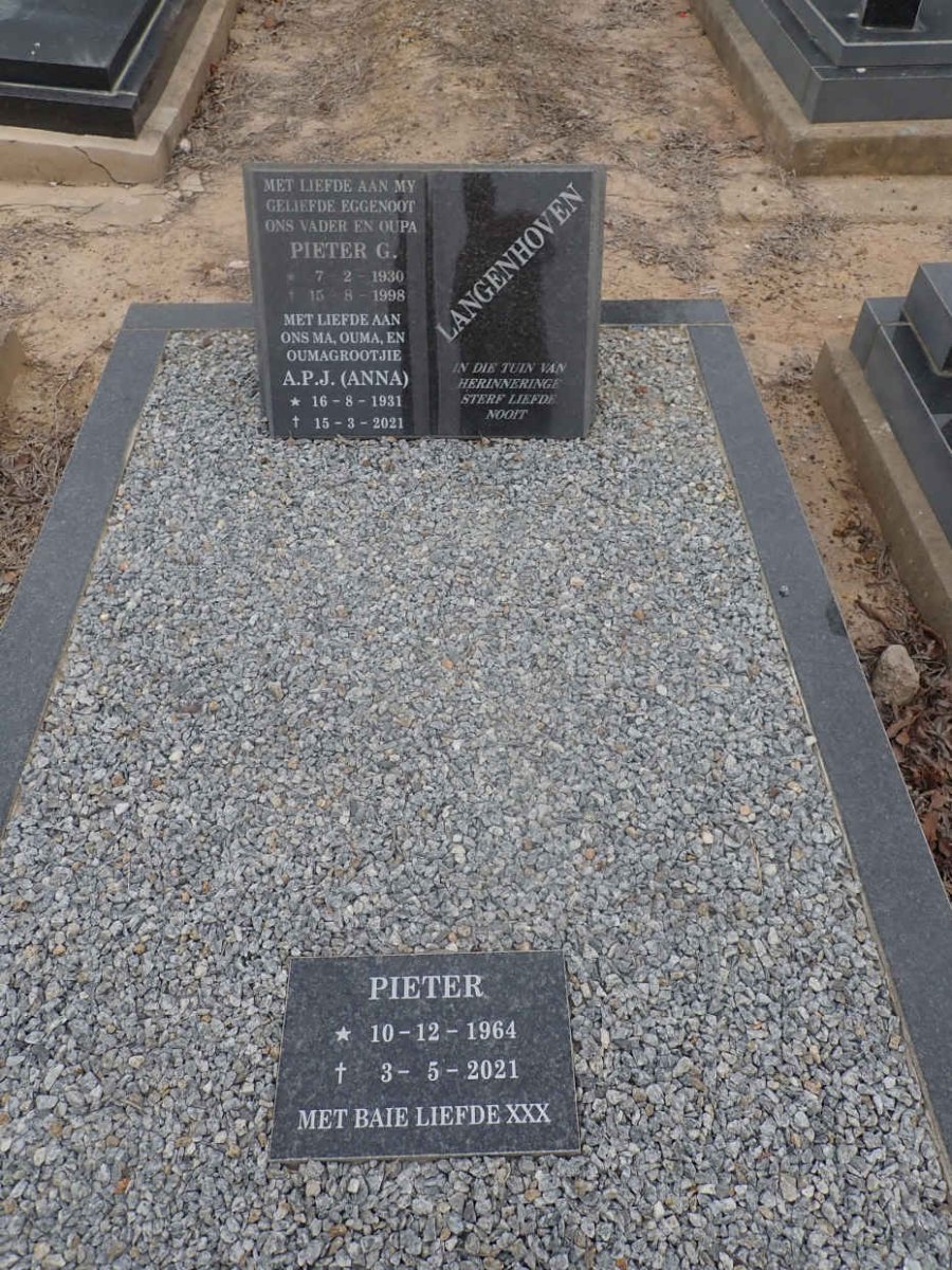 LANGENHOVEN Pieter G. 1930-1998 & A.P.J. 1931-2021 :: LANGENHOVEN Pieter 1964-2021 _1