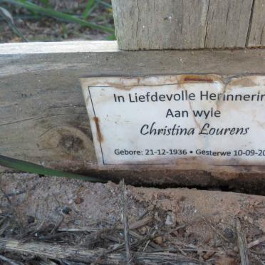 LOURENS Christina 1936-2020
