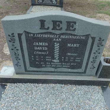 LEE James David 1934-2003 & Mary 1947-2020