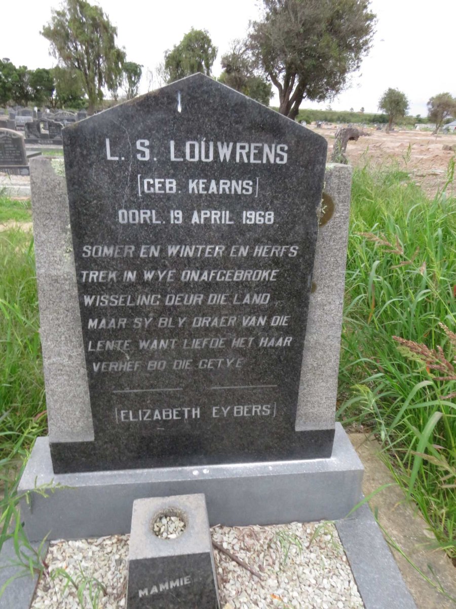 LOUWRENS L.S. nee KEARNS -1968