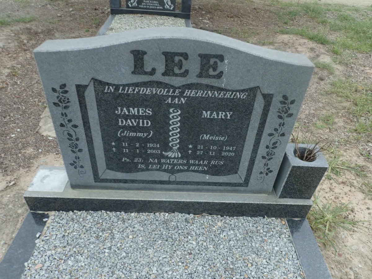 LEE James David 1934-2003 & Mary 1947-2020