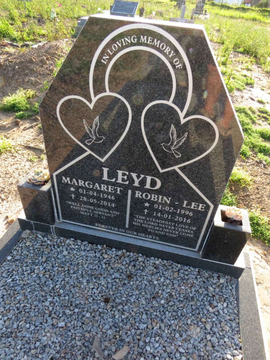 LEYD Margaret 1946-2014 :: LEYD Robin-Lee 1996-2016