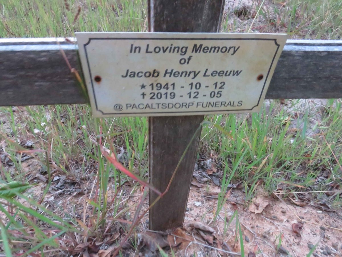 LEEUW Jacob Henry 1941-2019