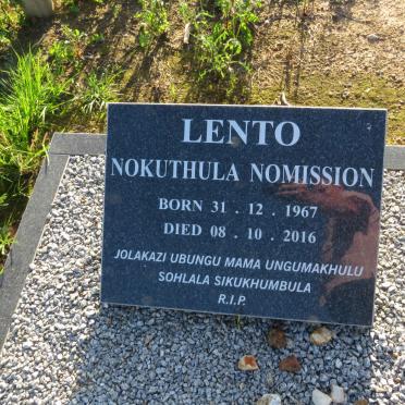 LENTO Nokuthula Nomission 1967-2016