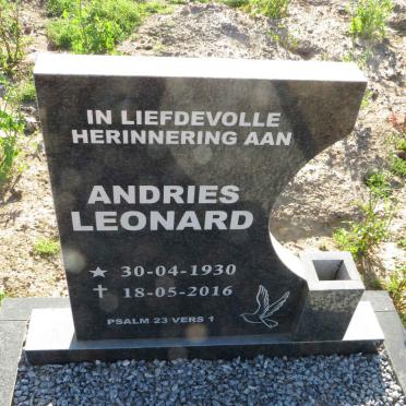 LEONARD Andries 1930-2016 
