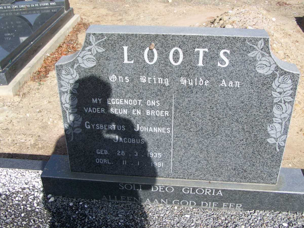 LOOTS Gysbertus Johannes Jacobus 1935-1991