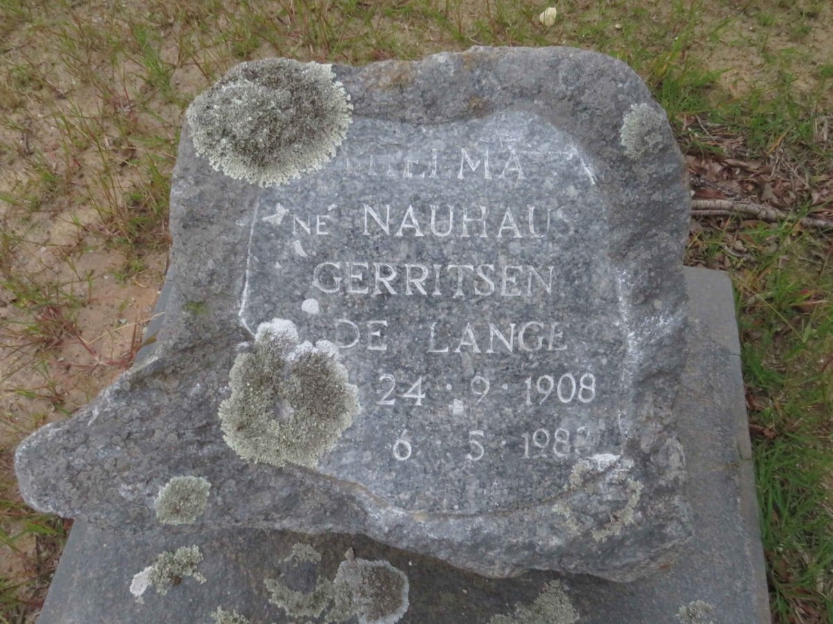 LANGE Thelma, de formerly GERRITSEN nee NAUHAUS 1908-1983