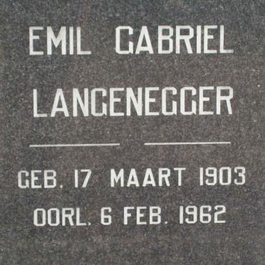 LANGENEGGER Emil Gabriel 1903-1962