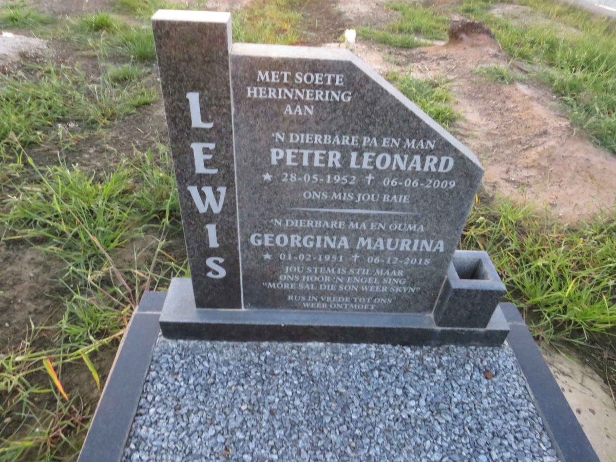 LEWIS Peter Leonard 1952-2009 & Georgina Maurina 1951-2018