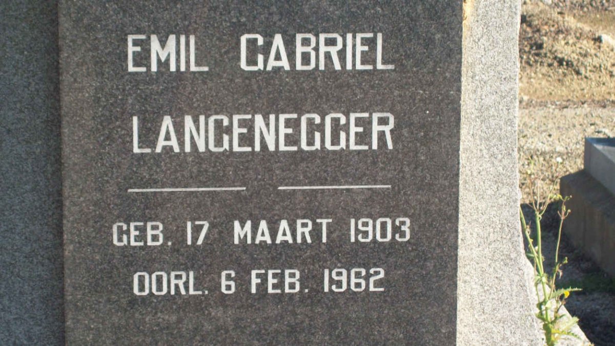 LANGENEGGER Emil Gabriel 1903-1962