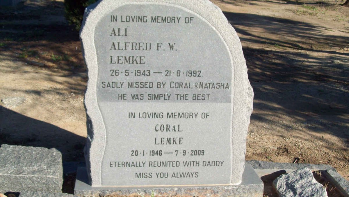 LEMKE Ali Alfred F.W. 1943-1992 &amp; Coral 1946-2009