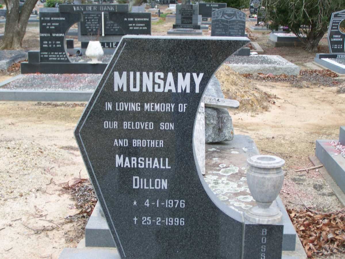 MUNSAMY Marshall Dillon 1976-1996