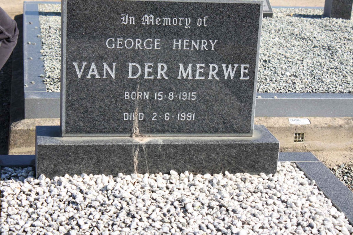 MERWE George Henry, van der 1915-1991