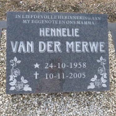 MERWE Hennelie, van der 1958-2005