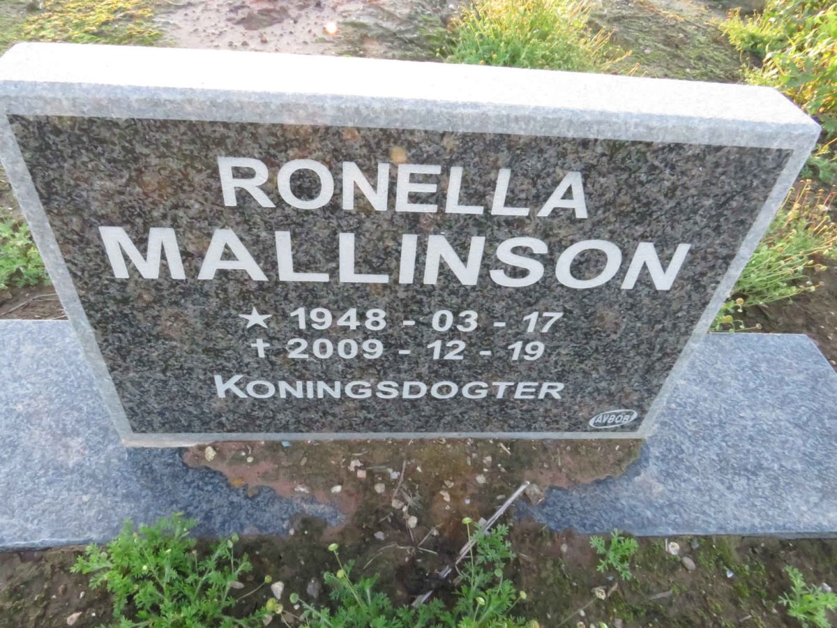 MALLINSON Ronella 1948-2009