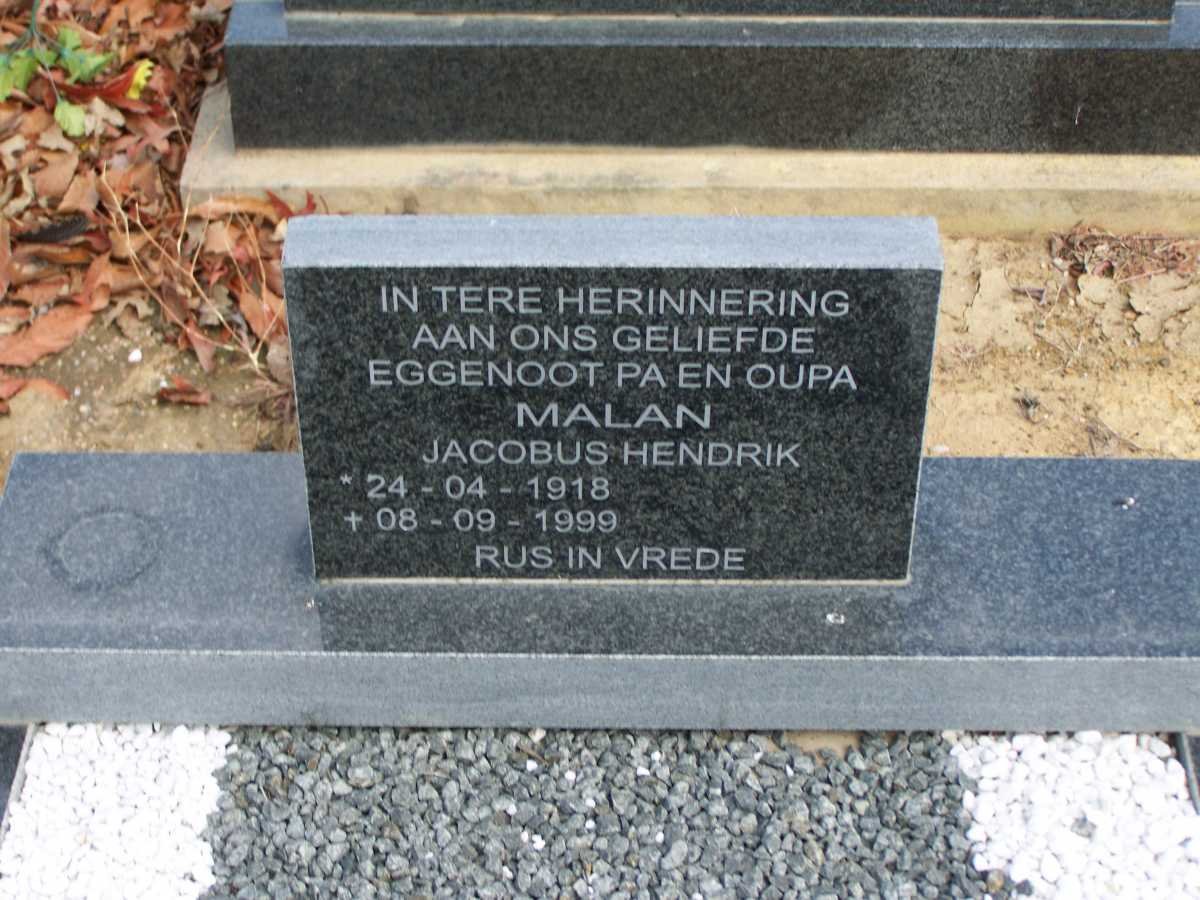 MALAN Jacobus Hendrik 1918-1999