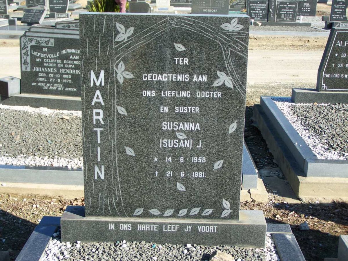 MARTIN Susanna J. 1958-1981