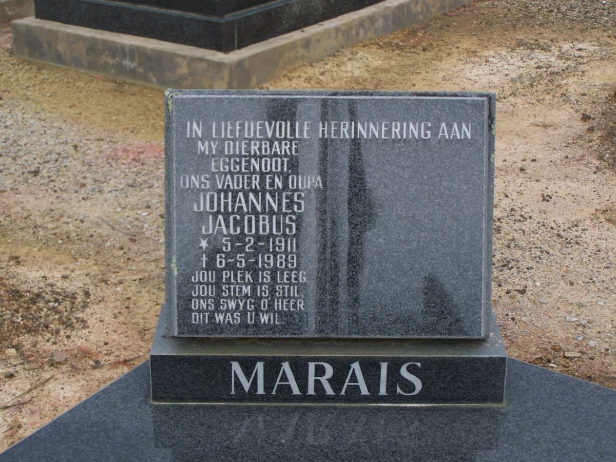 MARAIS Johannes Jacobus 1911-1989