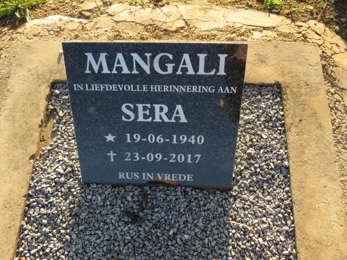 MANGALI Sera 1940-2017